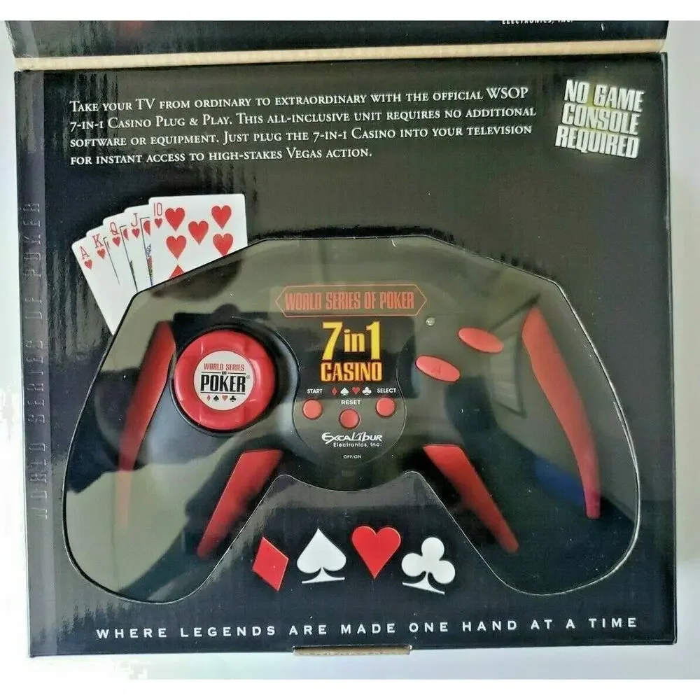 World Series of Poker Plug and Play 7-in-1 Casino by Excalibur New Package SH5